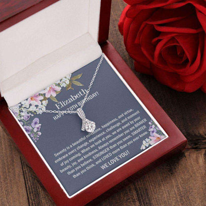 Grandmother Necklace, Happy 70Th Birthday Necklace For Woman, Sentimental 70Th Birthday Necklace, Personalized Birthday Present For Her Gifts for Grandmother Rakva