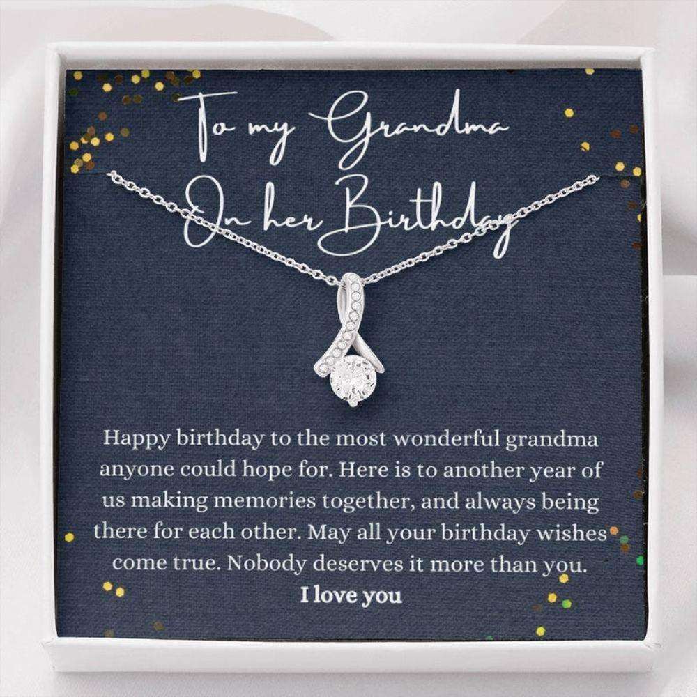 Grandmother Necklace, Happy Birthday Grandma Necklace, Gift For Grandmother Birthday Gifts for Grandmother Rakva