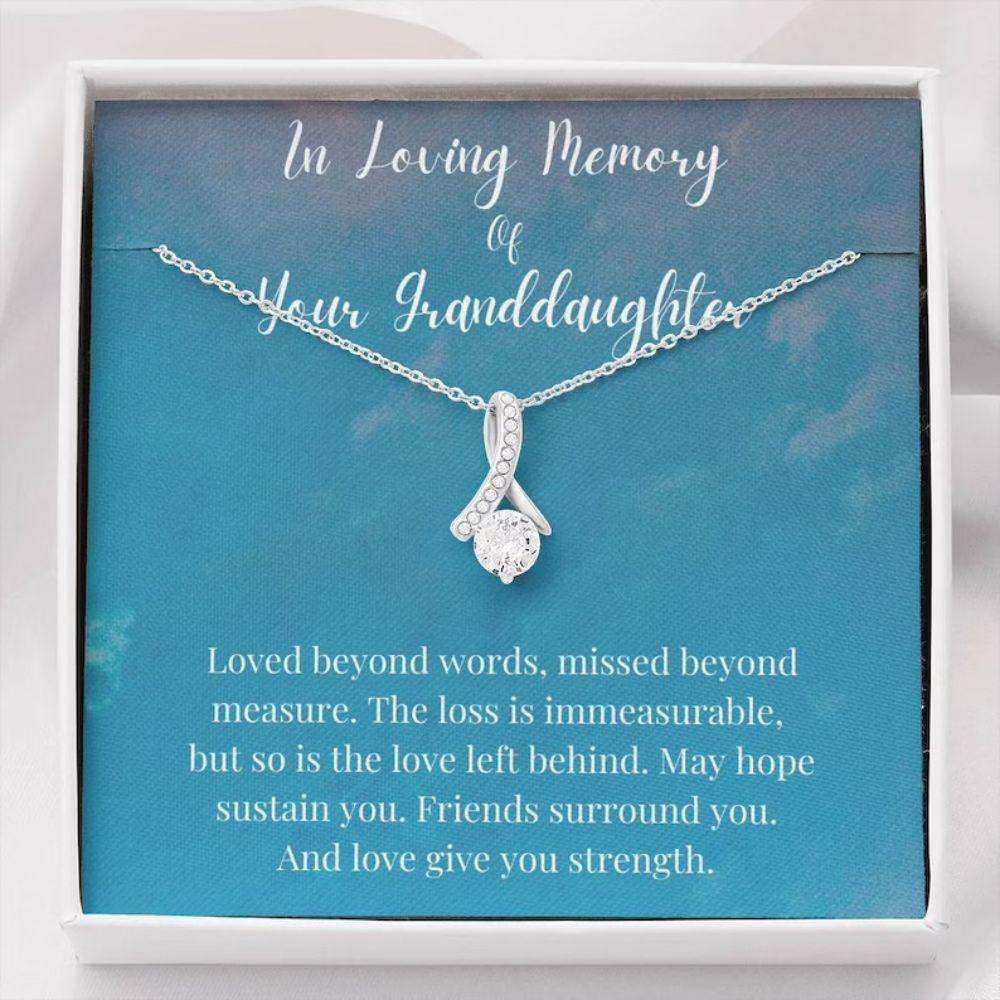 Grandmother Necklace, Loss Of A Granddaughter Necklace, In Memory Of Your Granddaughter, Memorial Gifts Gifts For Daughter Rakva