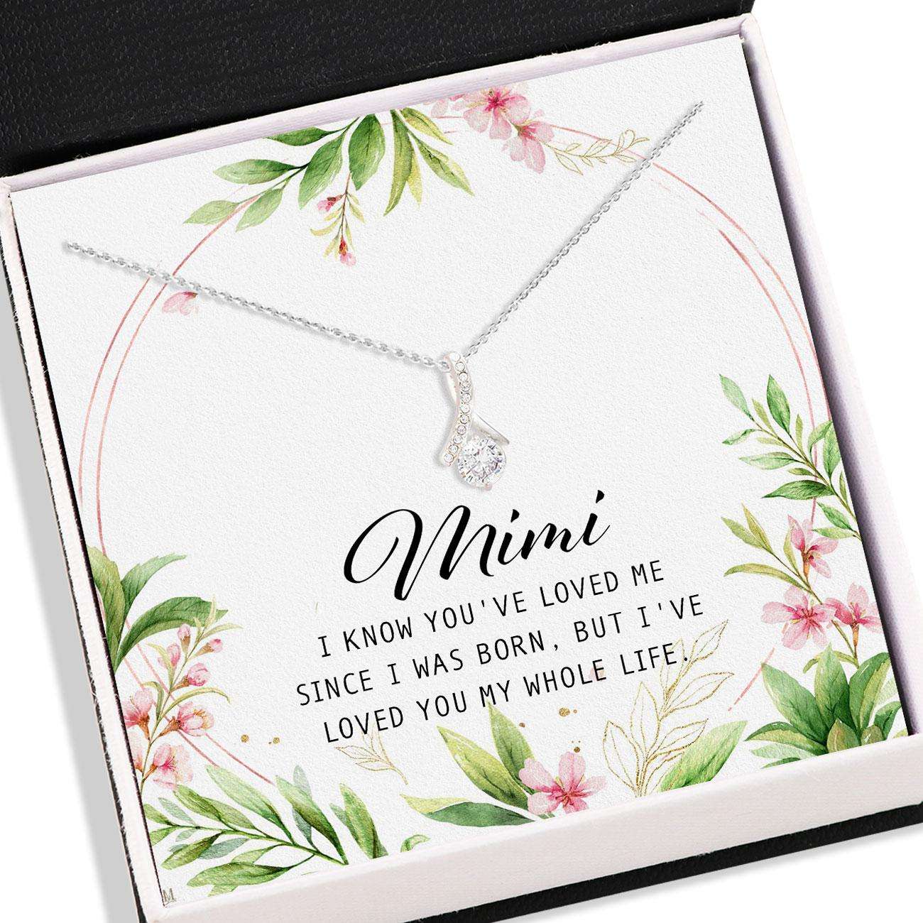 Grandmother Necklace, Mimi Necklace “ To Mimi Necklace Card Message “ Alluring Beauty Necklace For Grandma, Mimi Gifts Gifts for Grandmother Rakva