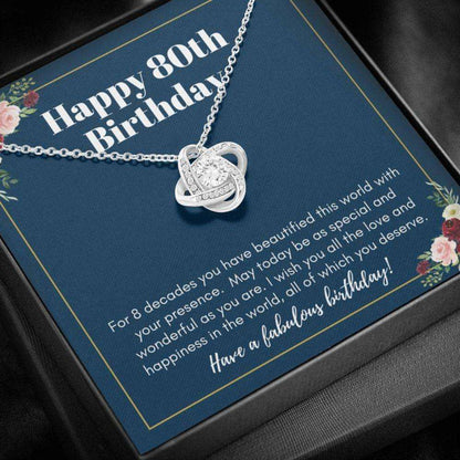 Grandmother Necklace, Mom Necklace, 80Th Birthday Necklace For Grandma, Grandmother, Nan, Nana, Mom, Mother, Sister, Gift For Her Gifts for Grandmother Rakva