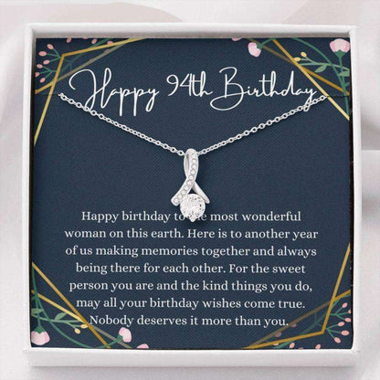 Grandmother Necklace, Mom Necklace, Happy 94Th Birthday Necklace, Gift For 94Th Birthday, 94 Years Old Birthday Woman Gifts for Grandmother Rakva