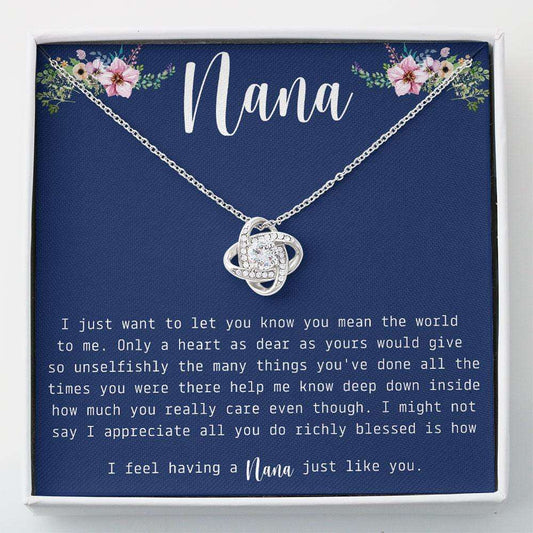 Grandmother Necklace, Nana “ Grandma Gift “ Love Knots Necklace Gifts for Grandmother Rakva