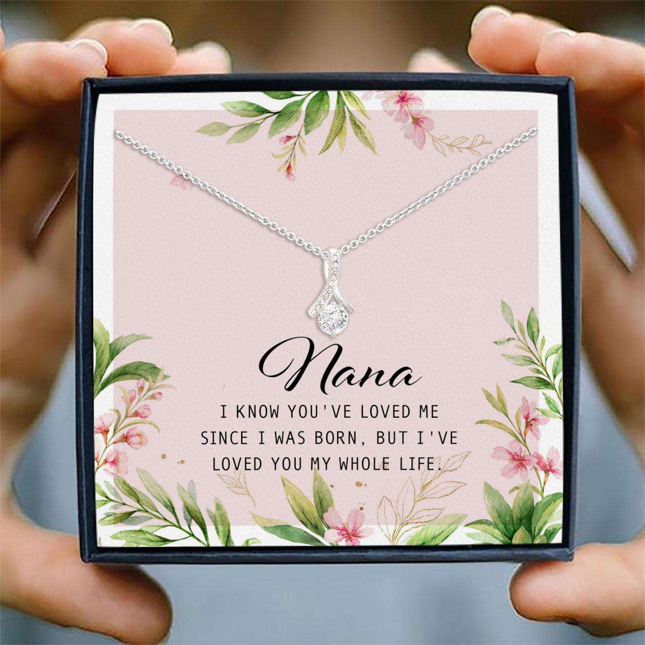 Grandmother Necklace, Nana Necklace “ To Nana Necklace Card Message “ Alluring Beauty Necklace For Grandma, Nana Gifts Gifts for Grandmother Rakva