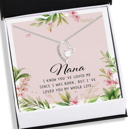 Grandmother Necklace, Nana Necklace “ To Nana Necklace Card Message “ Forever Love Necklace For Grandma, Nana Gifts Gifts for Grandmother Rakva