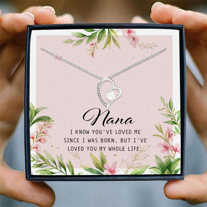 Grandmother Necklace, Nana Necklace “ To Nana Necklace Card Message “ Forever Love Necklace For Grandma, Nana Gifts Gifts for Grandmother Rakva