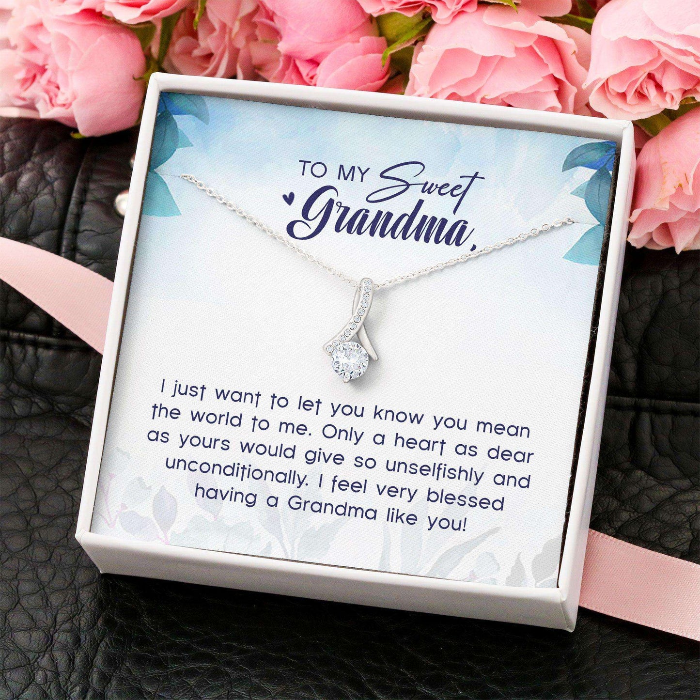 Grandmother Necklace, Necklace For Grandma “ Sweet Grandma Jewelry Gift Grandma Gift “ Alluring Beauty Gifts for Grandmother Rakva