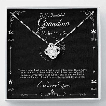 Grandmother Necklace, Necklace Gift For Grandma On My Wedding, Grandmother Of The Bride Gifts for Grandmother Rakva