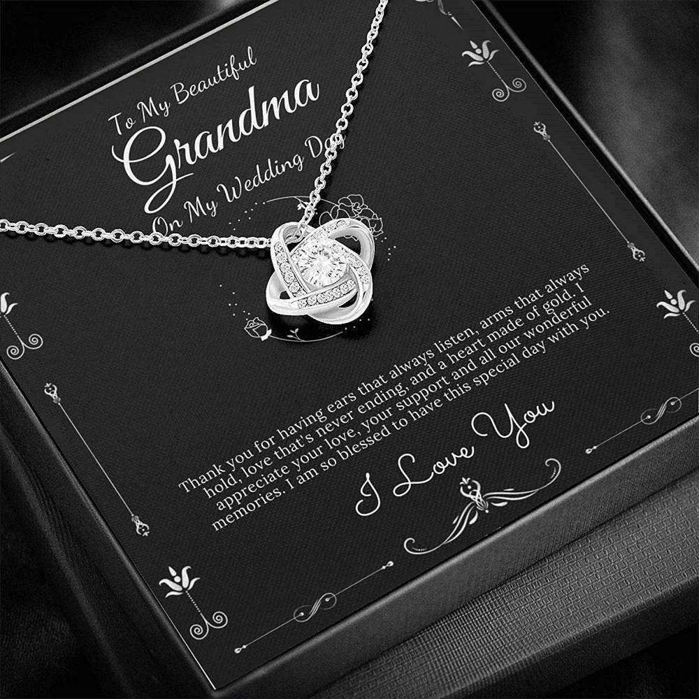 Grandmother Necklace, Necklace Gift For Grandma On My Wedding, Grandmother Of The Bride Gifts for Grandmother Rakva