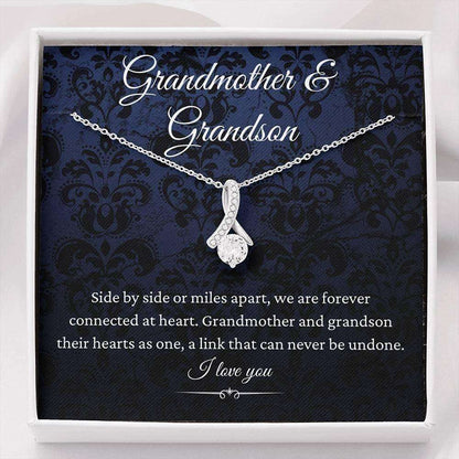 Grandmother Necklace, Petit Ribbon, Grandmother & Grandson Necklace, Gift For Grandma From Grandson Gifts for Grandmother Rakva