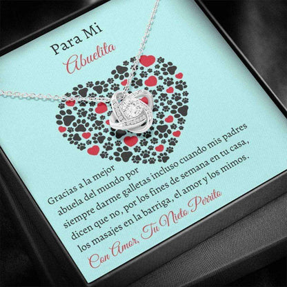 Grandmother Necklace, Spanish Dog Grandma Gift “ Spanish Dog Card “ Fur Grandbaby Gift “ Dog Lover Necklace Gifts for Grandmother Rakva