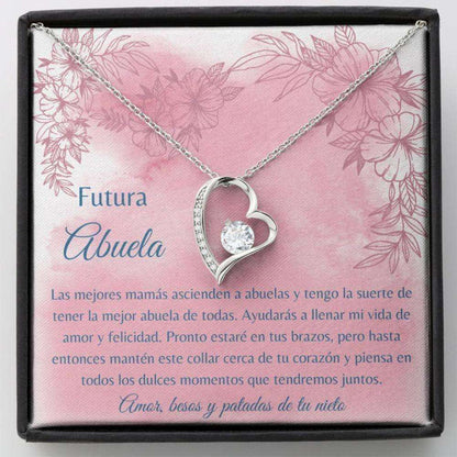 Grandmother Necklace, Spanish Grandma Announcement Necklace “ Futura Abuela Gift “ Regalo Nuevo Bebe “ Nueva Abuela Collar Gifts for Grandmother Rakva