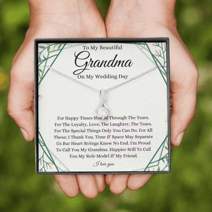 Grandmother Necklace, To Grandma On My Wedding Day Necklace, Gift For Grandmother Of The Bride From Granddaughter Bride Gifts For Daughter Rakva