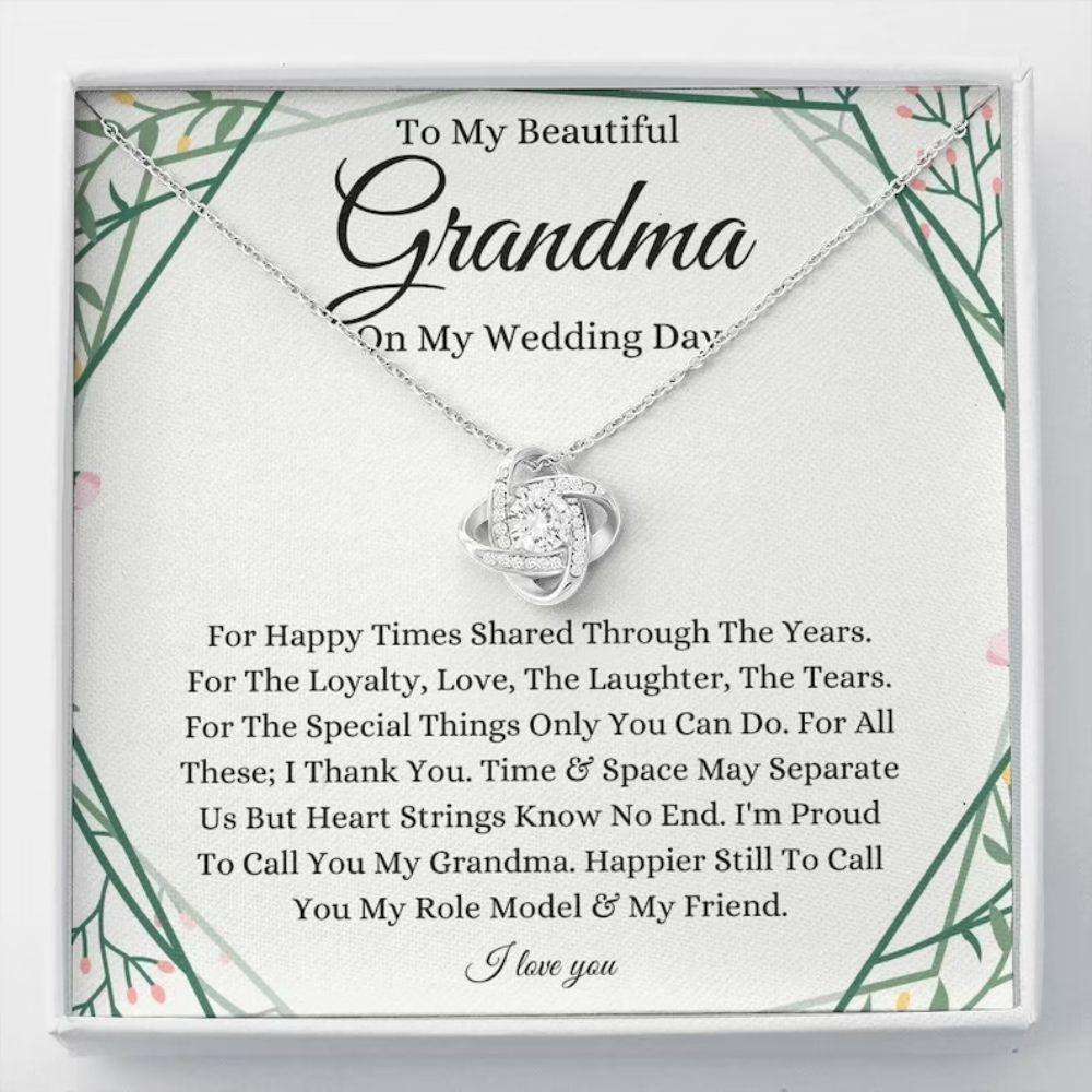 Grandmother Necklace, To Grandma On My Wedding Day Necklace, Gift For Grandmother Of The Bride From Granddaughter Bride Gifts For Daughter Rakva