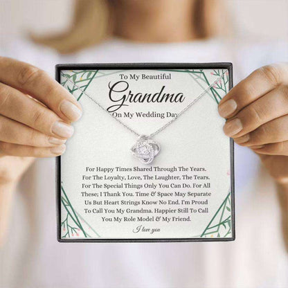 Grandmother Necklace, To Grandma On My Wedding Day Necklace, Gift For Grandmother Of The Bride From Granddaughter Bride Gifts For Daughter Rakva