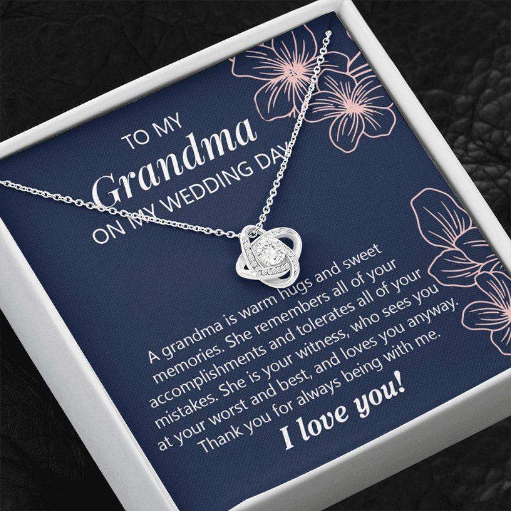 Grandmother Necklace, To Grandma Wedding Day Gift, Grandma Gift From Granddaughter, Grandmother Of The Bride Necklace Gifts For Daughter Rakva