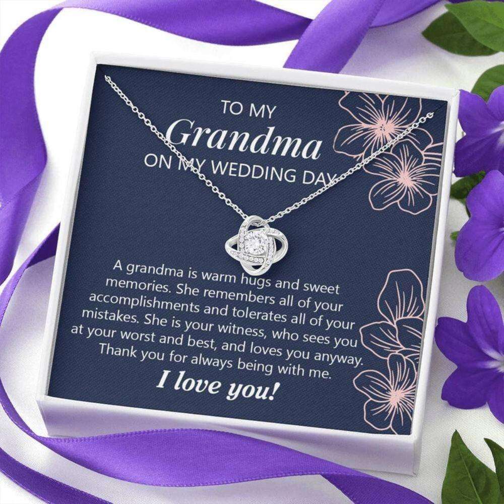 Grandmother Necklace, To Grandma Wedding Day Gift, Grandma Gift From Granddaughter, Grandmother Of The Bride Necklace Gifts For Daughter Rakva