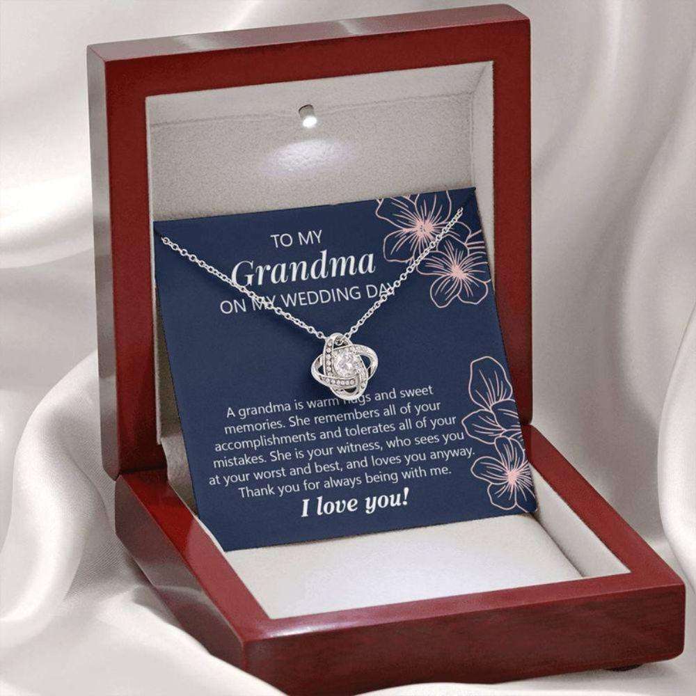 Grandmother Necklace, To Grandma Wedding Day Gift, Grandma Gift From Granddaughter, Grandmother Of The Bride Necklace Gifts For Daughter Rakva