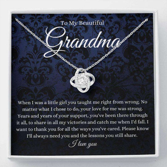 Grandmother Necklace, To My Beautiful Grandma Necklace, Gift For Grandma Grandmother, Thank You Gifts for Grandmother Rakva