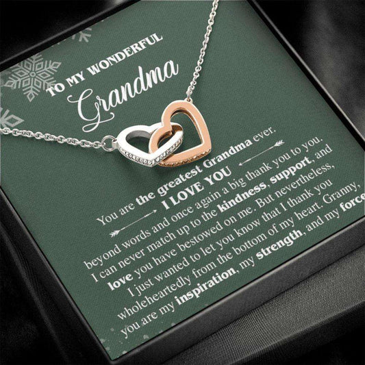 Grandmother Necklace, To My Grandma Gift For Christmas, Gift For Grandmother From Granddaughter, Granson, Meaning Xmas Necklace For Grandma Gifts For Daughter Rakva