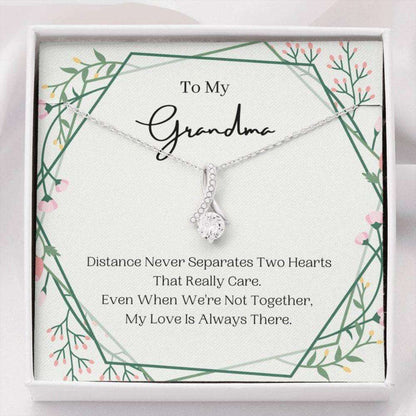 Grandmother Necklace, To My Grandma Necklace, Distance Never Separates, Present For Grandma Gifts for Grandmother Rakva