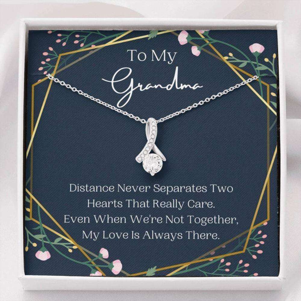 Grandmother Necklace, To My Grandma Necklace, Distance Never Separates, Present For Grandma Gifts for Grandmother Rakva