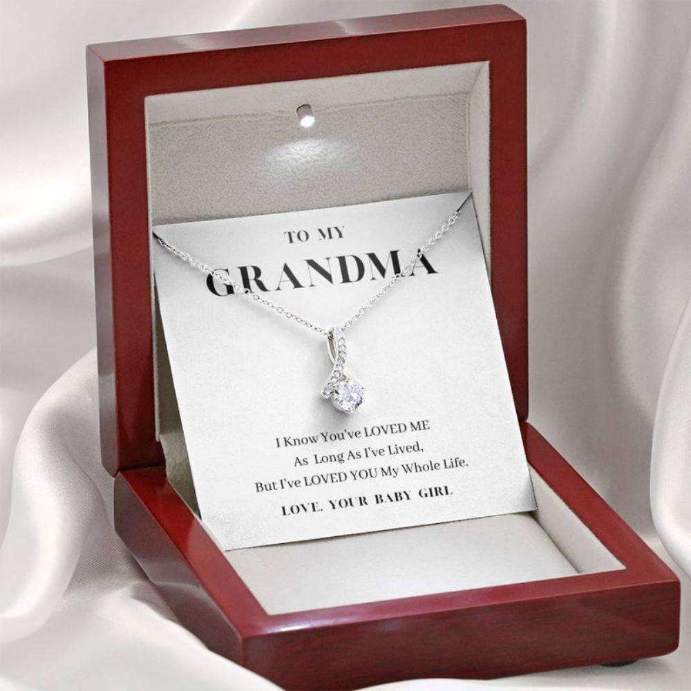 Grandmother Necklace, To My Grandma Necklace, Love You My Whole Life, Grandma’S Gift From Granddaughter Gifts For Daughter Rakva