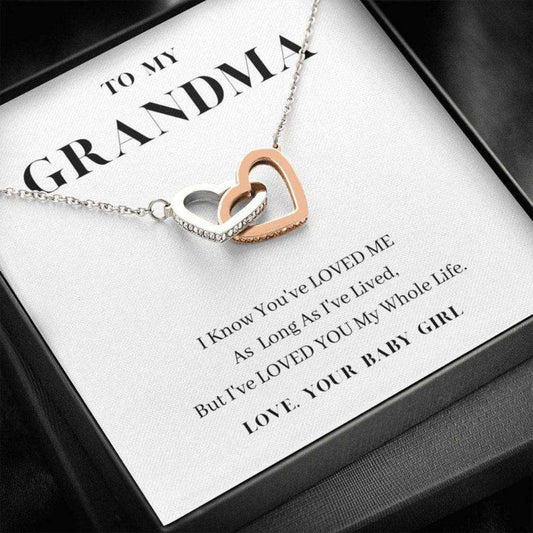 Grandmother Necklace, To My Grandma Necklace, Love You My Whole Life, Grandma’S Gift From Granddaughter Gifts For Daughter Rakva