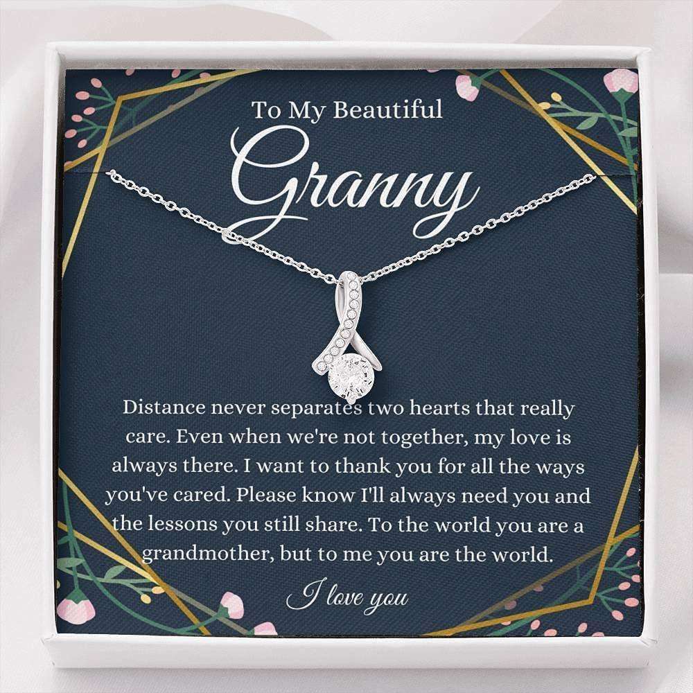 Grandmother Necklace, To My Granny Necklace “ Grandmother Gift From Granddaughter/Grandson Gifts For Daughter Rakva