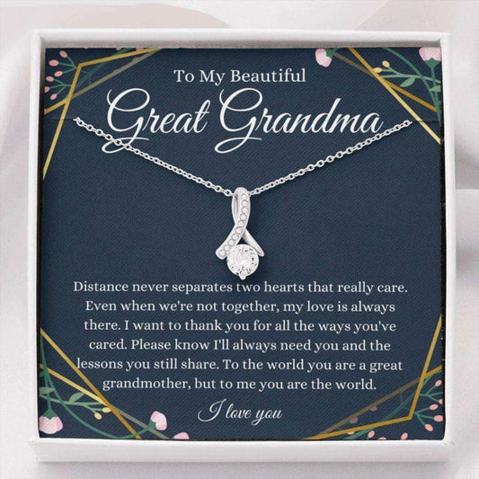 Grandmother Necklace, To My Great Grandma Necklace, Gift For Grandmother From Granddaughter Grandson Gifts For Daughter Rakva