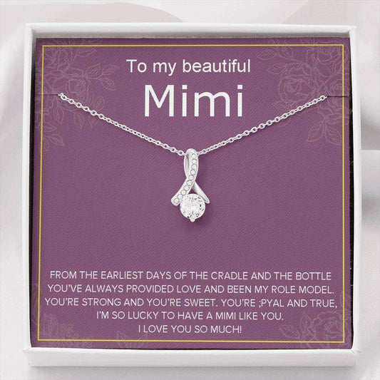 Grandmother Necklace, To My Mimi Necklace Gift, Blessed Mimi, Best Mimi Ever Gifts for Grandmother Rakva