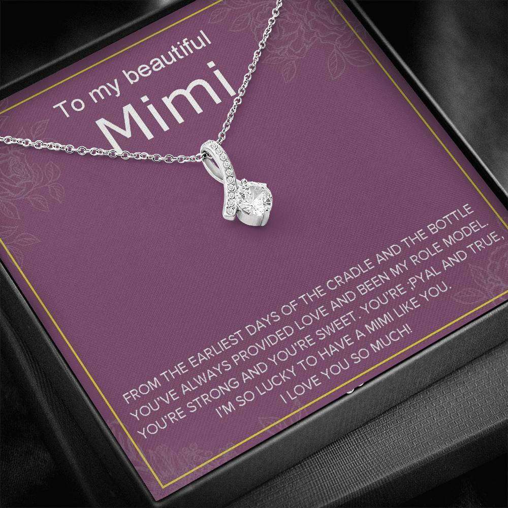 Grandmother Necklace, To My Mimi Necklace Gift, Blessed Mimi, Best Mimi Ever Gifts for Grandmother Rakva