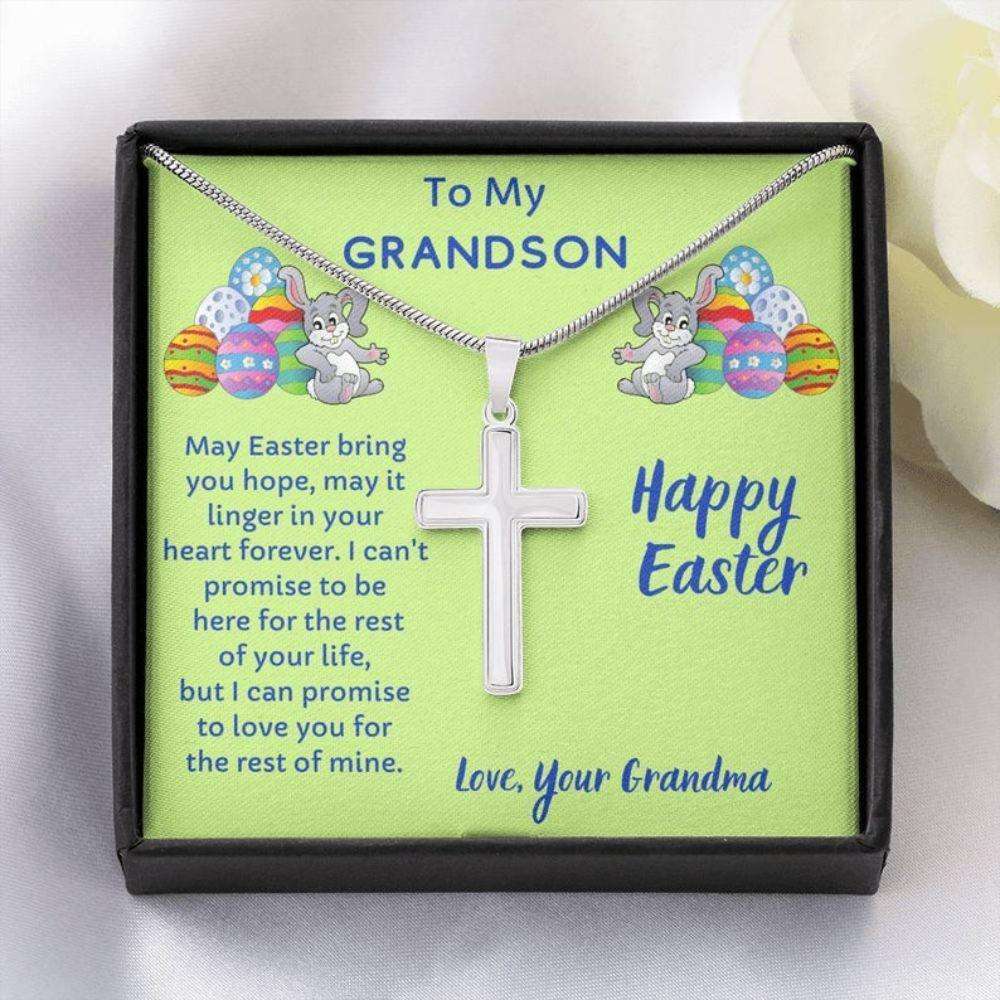 Grandson Necklace, Easter Gift For Grandson, Cross Necklace For Grandson From Grandma Gifts for Grandson Rakva