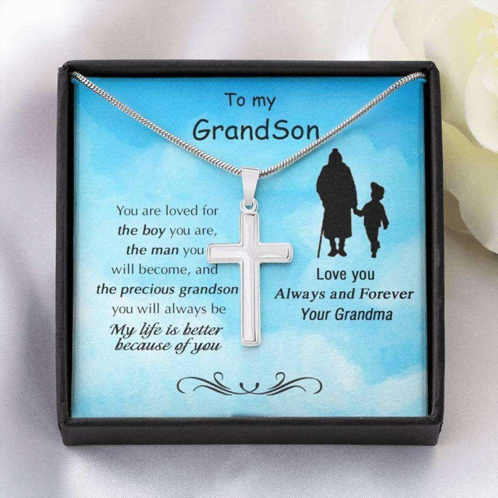 Grandson Necklace, Gift For Grandson, Birthday Necklace Gift For Grandson, Grandson Gift From Grandma, Graduation Gift For Grandson Gifts for Grandson Rakva