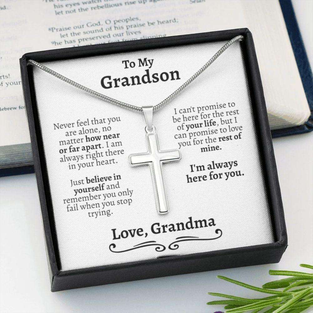 Grandson Necklace, Grandson Keepsake Gift, Gift For Grandson, Grandson Necklace, Gift For Grandson From Grandma, Grandma And Grandson Gifts for Grandson Rakva