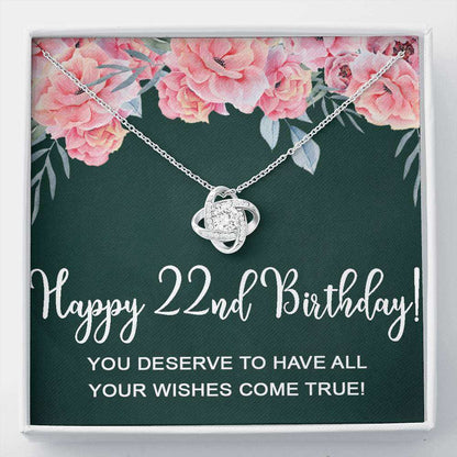 Happy 22Nd Birthday Gifts For Women Girls, 22 Years Old Necklace For Her For Karwa Chauth Rakva