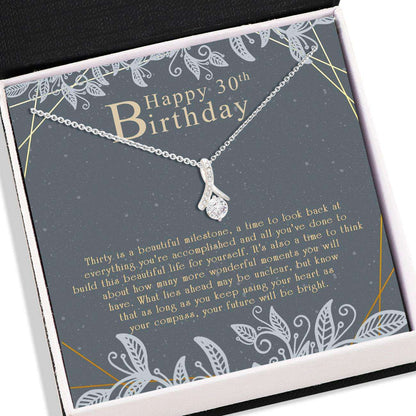 Happy Birthday Necklace “ Happy 40Th Birthday Necklace Card “ Jewelry For Birthday Gift For Her, Birthday Card For Her For Karwa Chauth Rakva