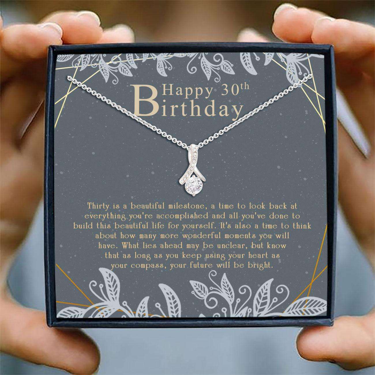 Happy Birthday Necklace “ Happy 40Th Birthday Necklace Card “ Jewelry For Birthday Gift For Her, Birthday Card For Her For Karwa Chauth Rakva