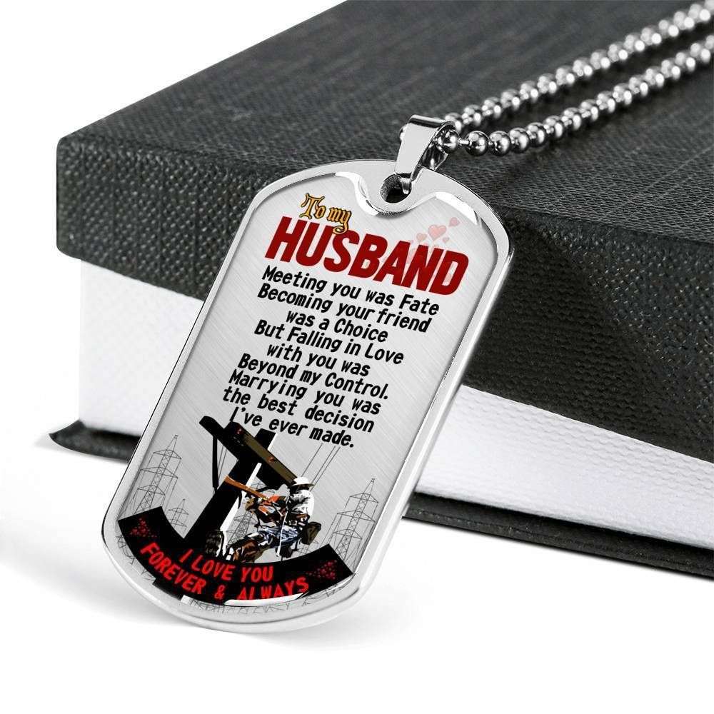 Husband Dog Tag, Custom Picture Gift For Hubby Dog Tag Military Chain Necklace Dog Tag Father's Day Rakva