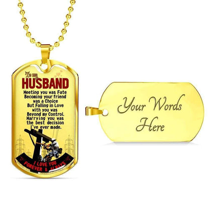 Husband Dog Tag, Custom Picture Gift For Hubby Dog Tag Military Chain Necklace Dog Tag Father's Day Rakva
