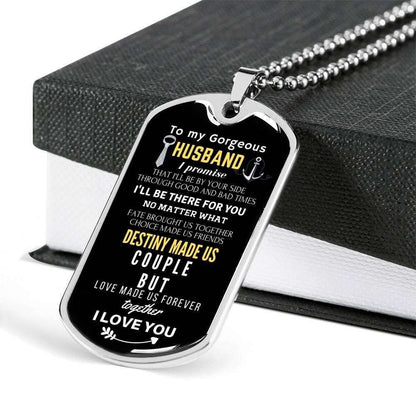 Husband Dog Tag, Custom Picture Military Dog Tag Necklace For Husband Dog Tag Father's Day Rakva