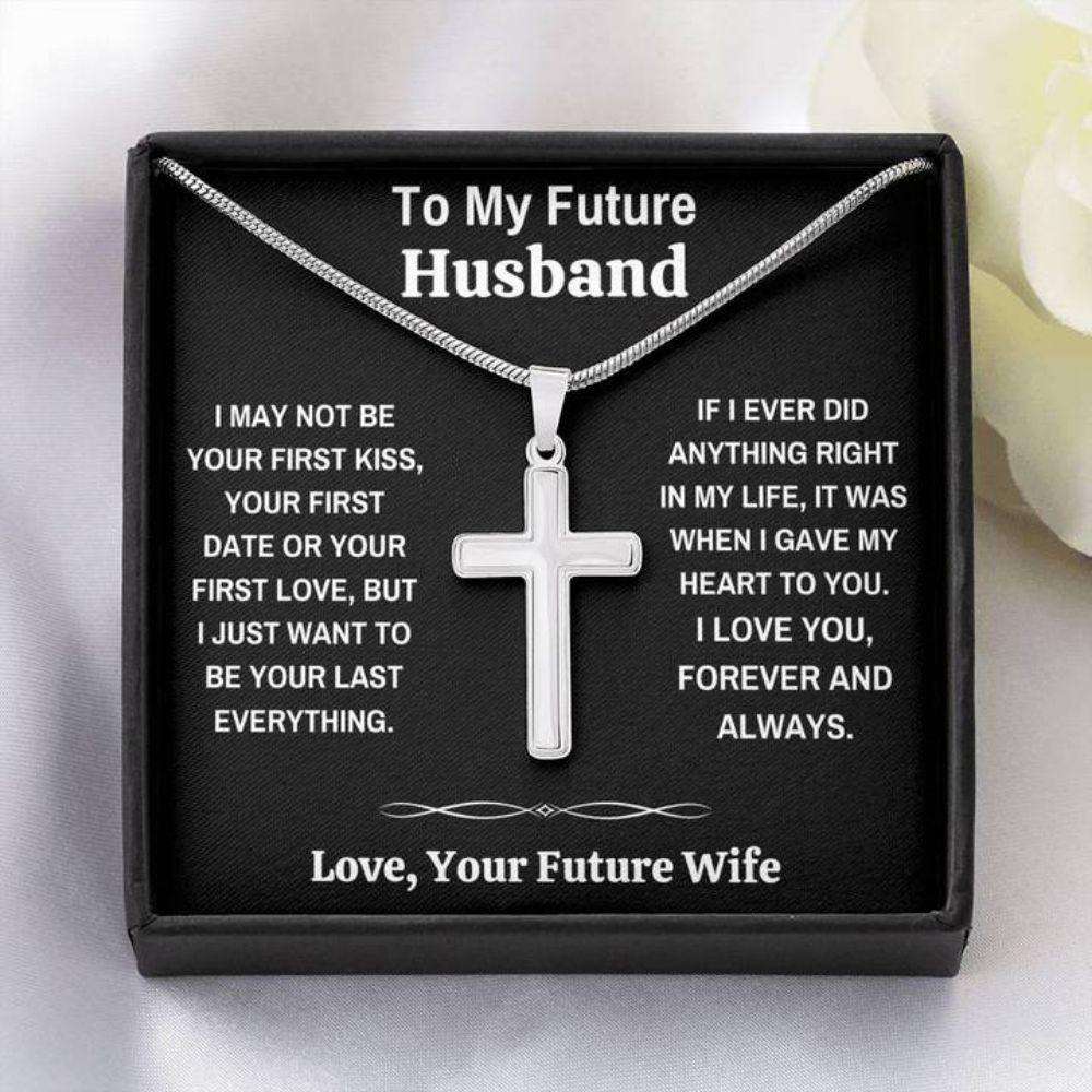 Husband Necklace, Boyfriend Necklace, To My Future Husband Cross Necklace Gift From Girlfriend Gifts For Boyfriend Rakva