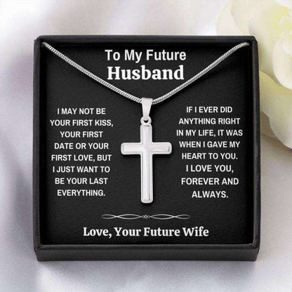 Husband Necklace, Boyfriend Necklace, To My Future Husband Cross Necklace Gift From Girlfriend Gifts For Boyfriend Rakva