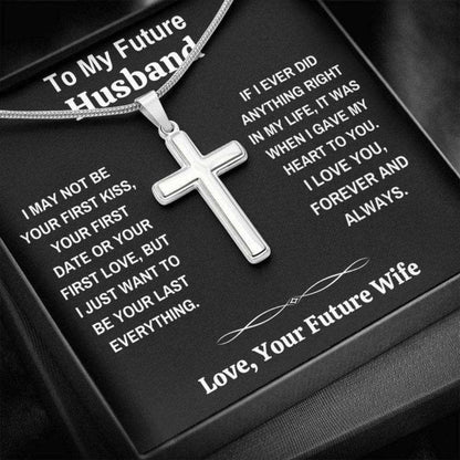 Husband Necklace, Boyfriend Necklace, To My Future Husband Cross Necklace Gift From Girlfriend Gifts For Boyfriend Rakva