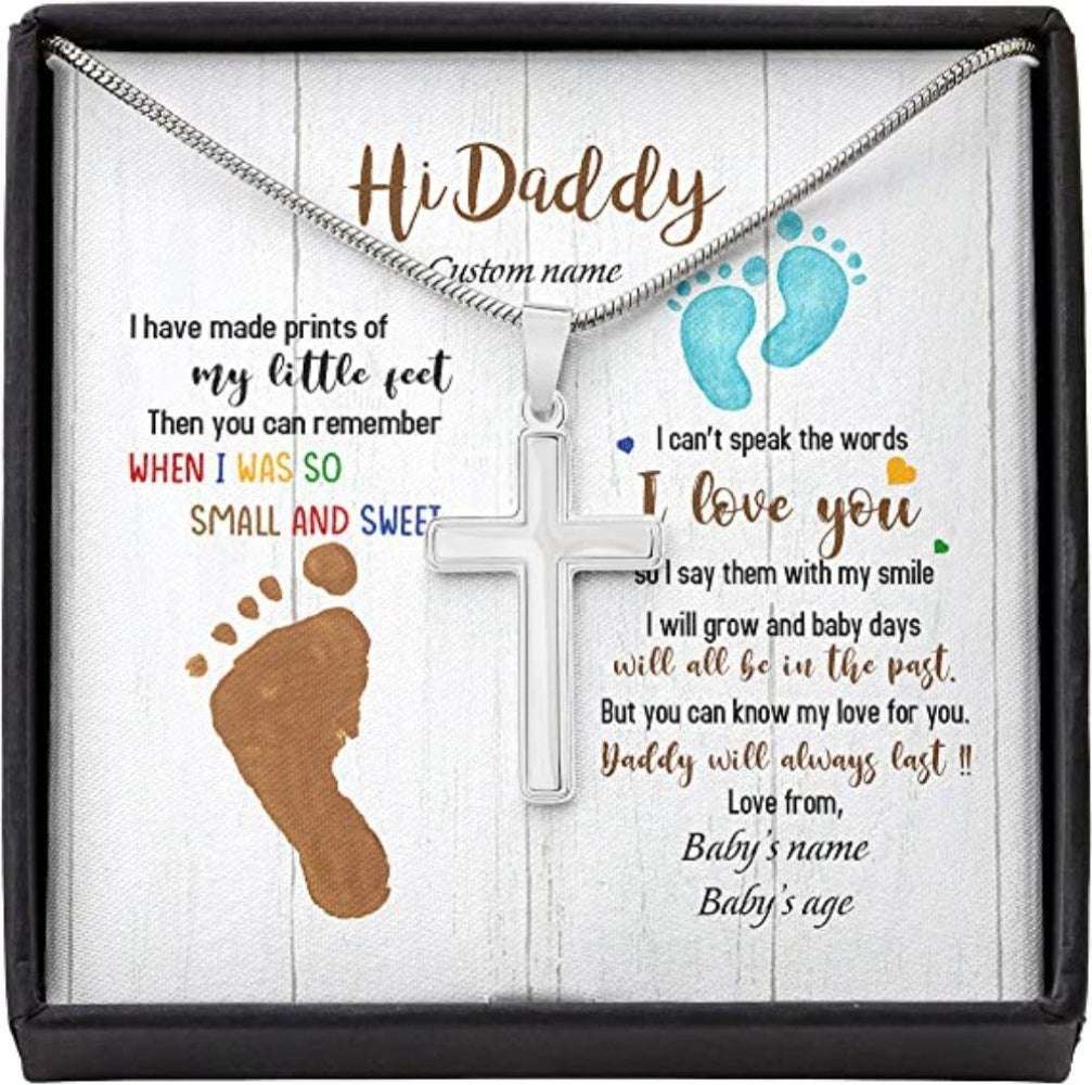 Husband Necklace, Dad Necklace, New 1St First Daddy Bump Kiss Kick Love Necklace Gift Dughter's Day Rakva