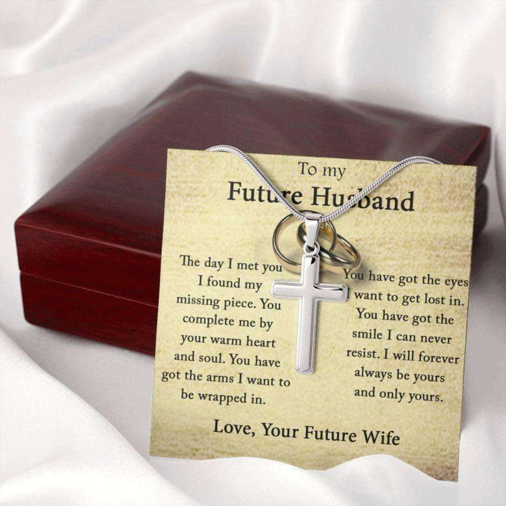 Husband Necklace, Future Husband Gift, Gifts For Fiance Him, Cross Necklace For Him, Engagement Gift For Future Husband, Fiance Birthday Gifts For Husband Rakva