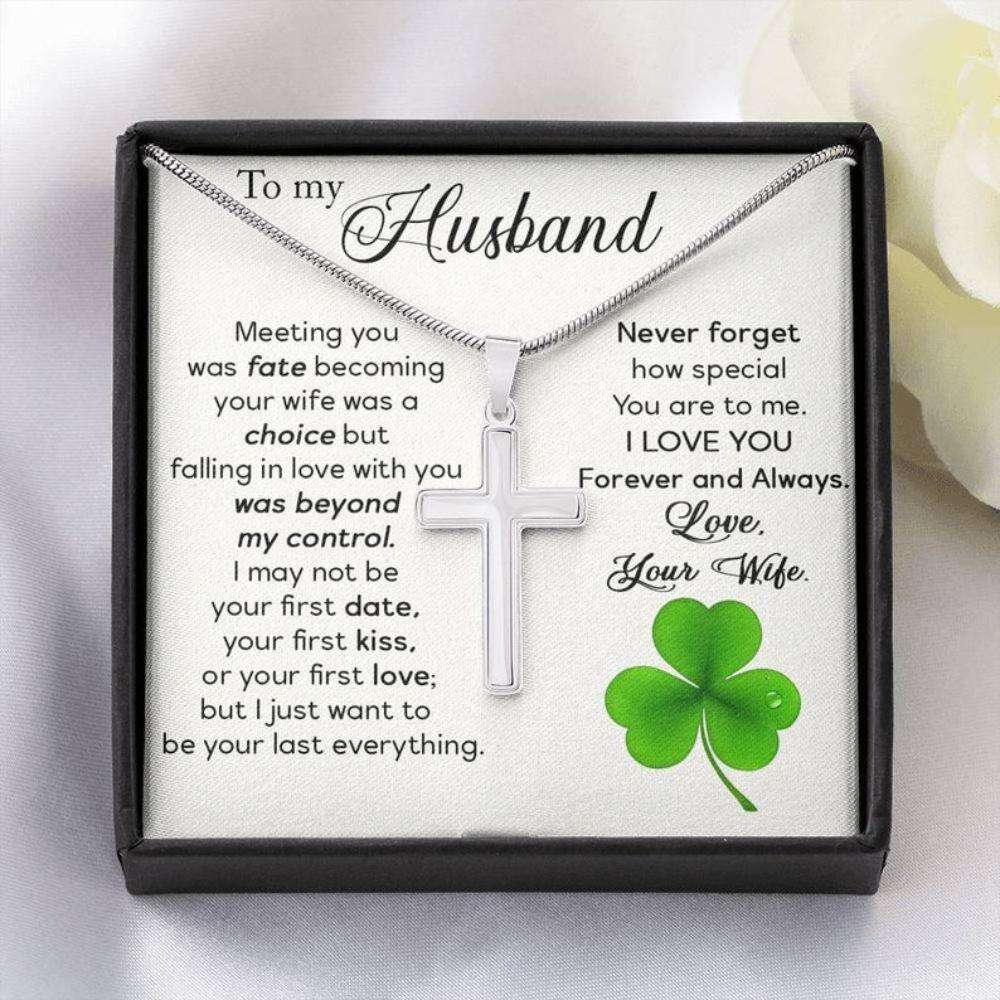 Husband Necklace, St. Patrick’S Day Gifts For Him, Patty’S Day Anniversary Gift For Husband, Lucky St Patty Day Gifts For Husband Rakva