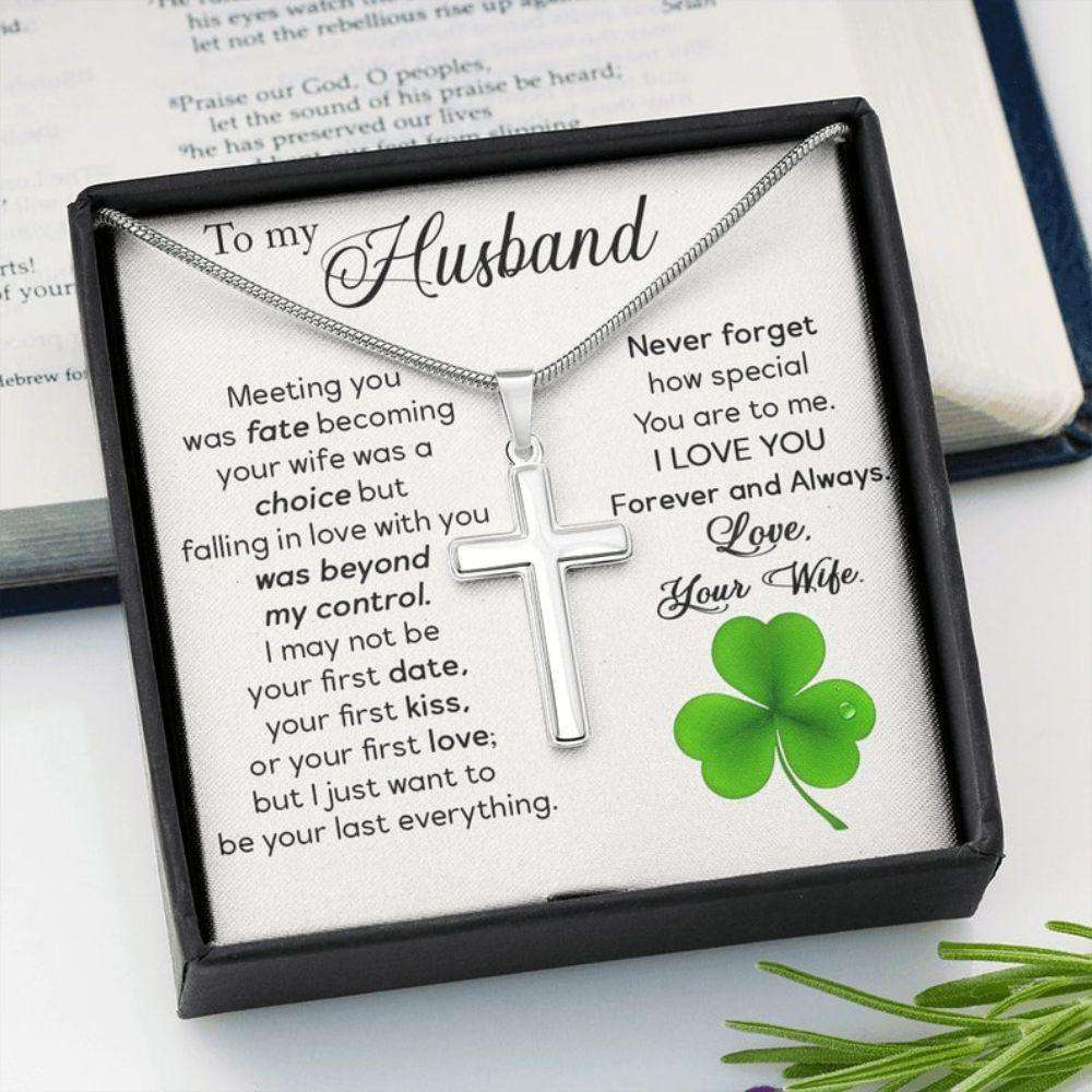 Husband Necklace, St. Patrick’S Day Gifts For Him, Patty’S Day Anniversary Gift For Husband, Lucky St Patty Day Gifts For Husband Rakva