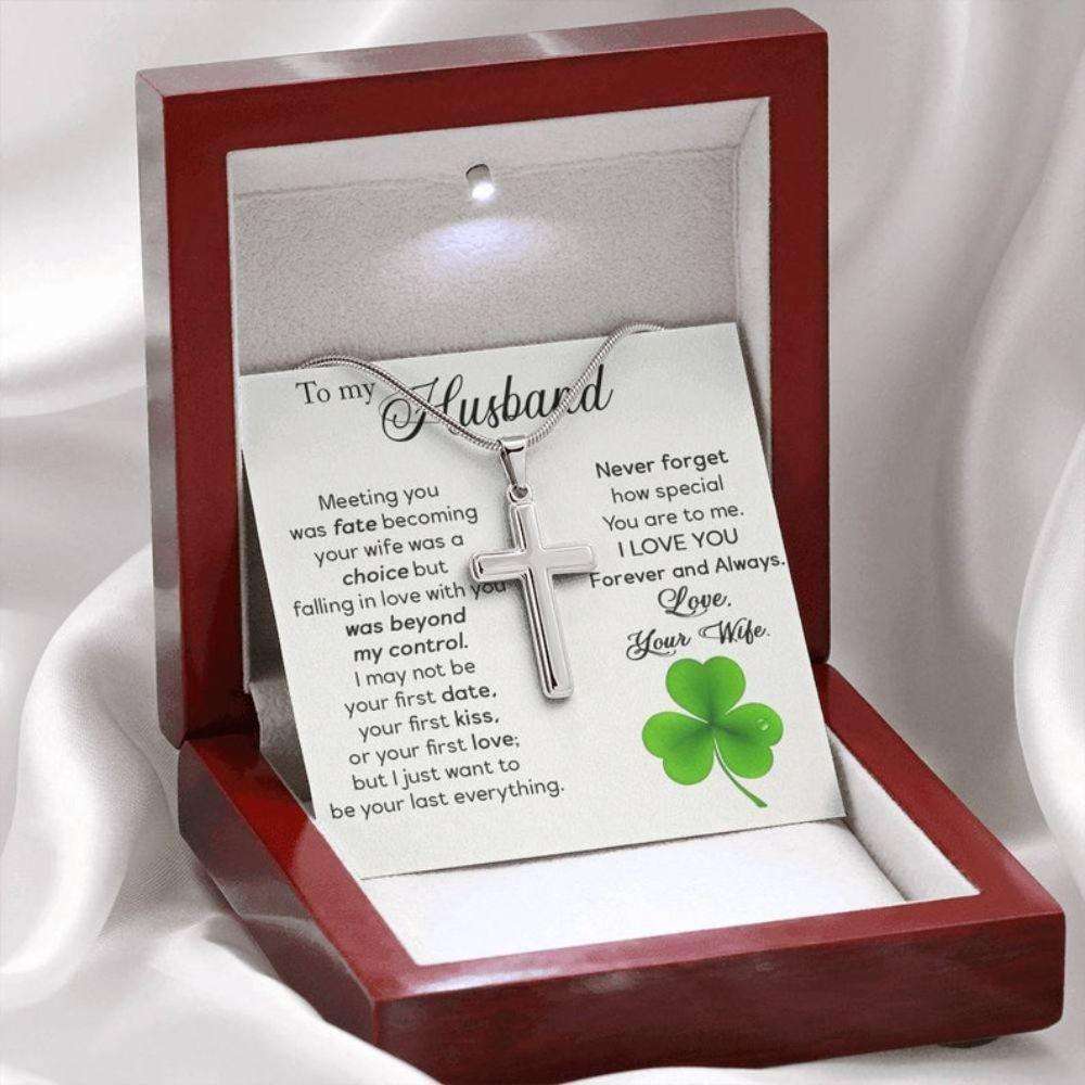 Husband Necklace, St. Patrick’S Day Gifts For Him, Patty’S Day Anniversary Gift For Husband, Lucky St Patty Day Gifts For Husband Rakva