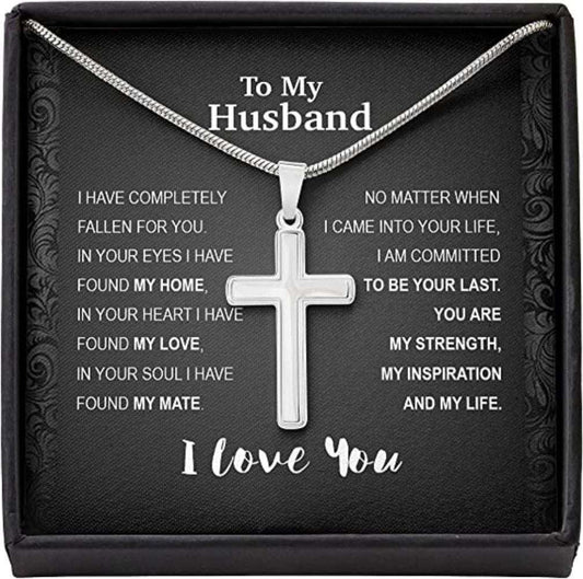 Husband Necklace, To Husband Last Strength Inspiration Life Necklace Gift From Wife Father's Day Rakva